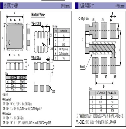 X1G004151000400壓控振蕩器,VG-4513CB 153.600000MHz GGCT差分晶振