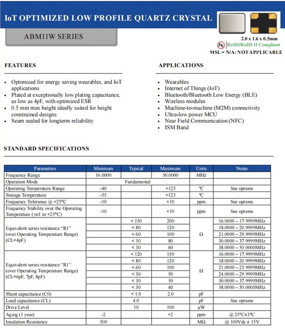 ABM11W規格