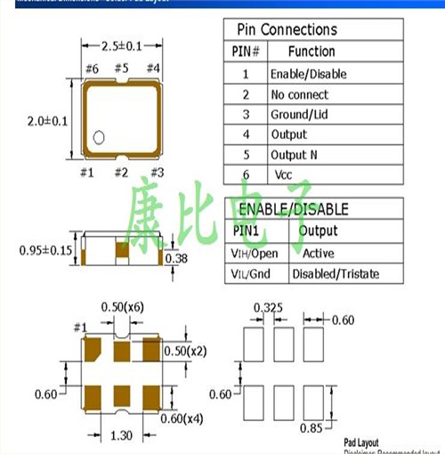 LVDS時鐘振蕩器,低抖動進(jìn)口晶振,Pletronics差分晶振,LV3320JEV-125.0MDK