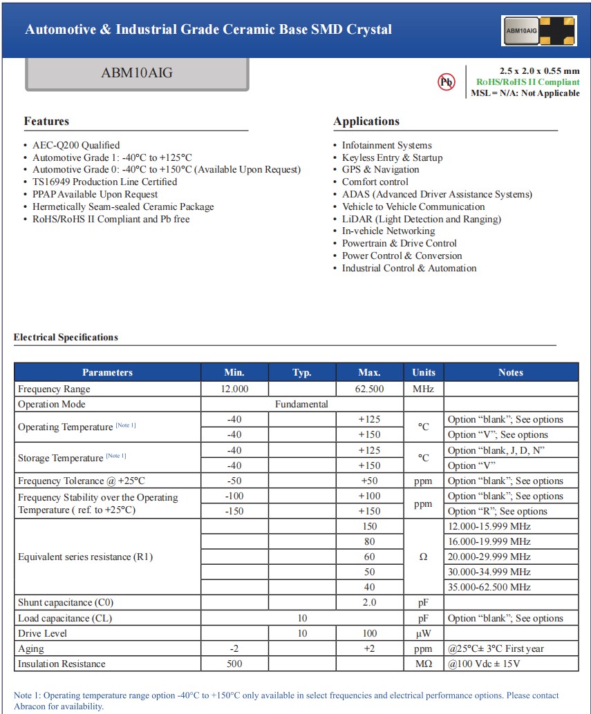 ABM10AIG規格